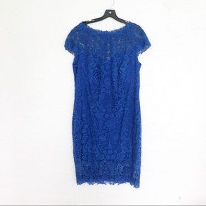 Tadashi Shoji Plus Size Dress Aranza Blue Modest